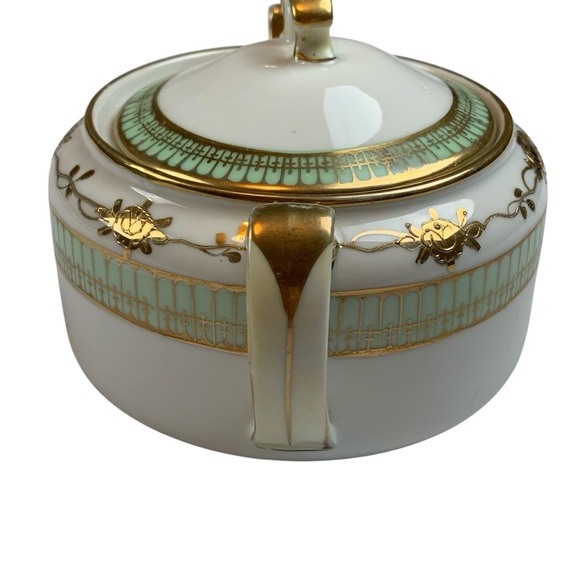 Nippon Hand Painted Moriage Sugar Bowl - Picture 4 of 14